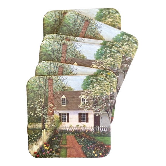 Vtg Legacy Publishing Group 1996 Taliaferro-Cole House garden Coasters Set of 6 - Picture 3 of 10